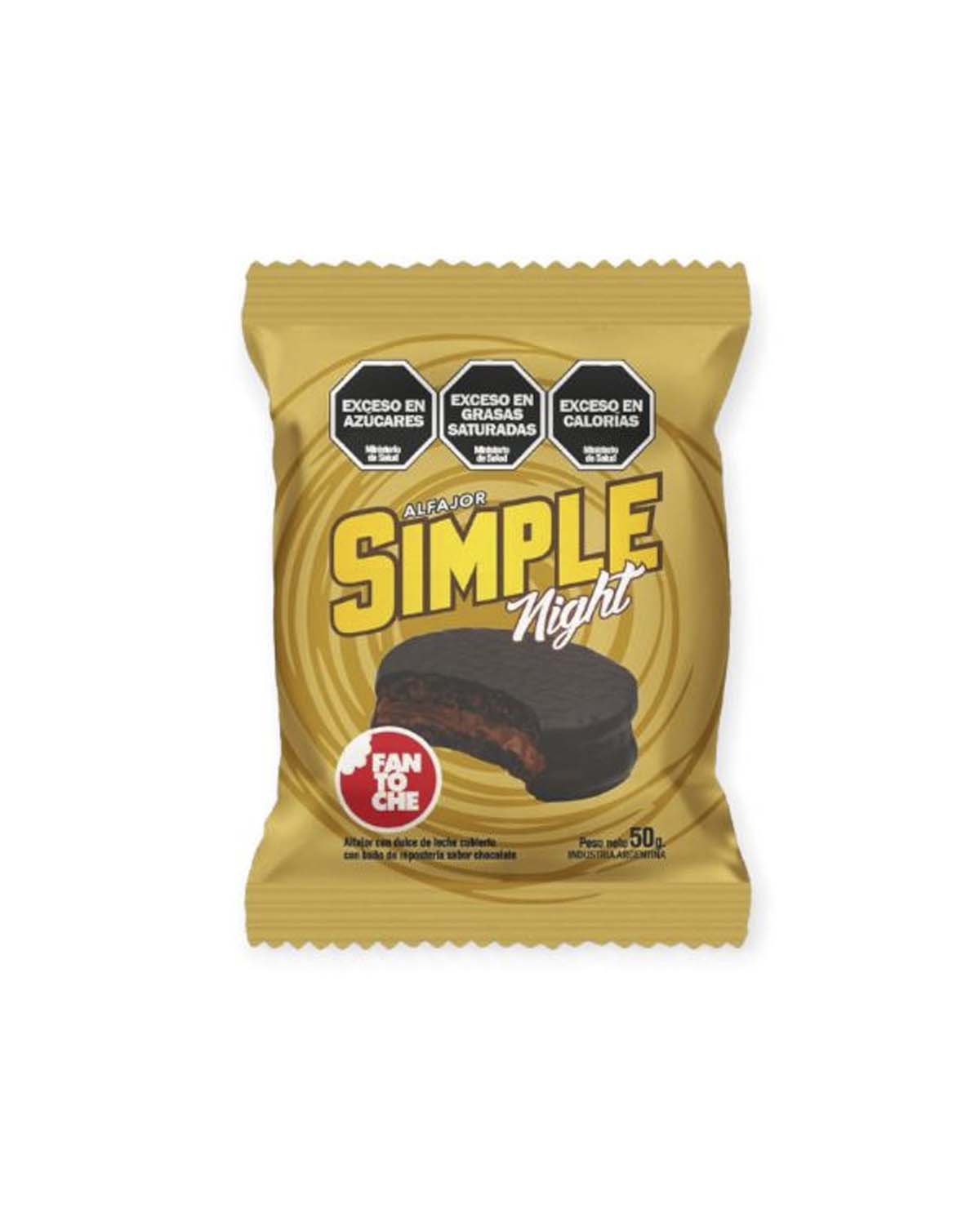 Alfajor Fantoche Simple Night x 50 Gr